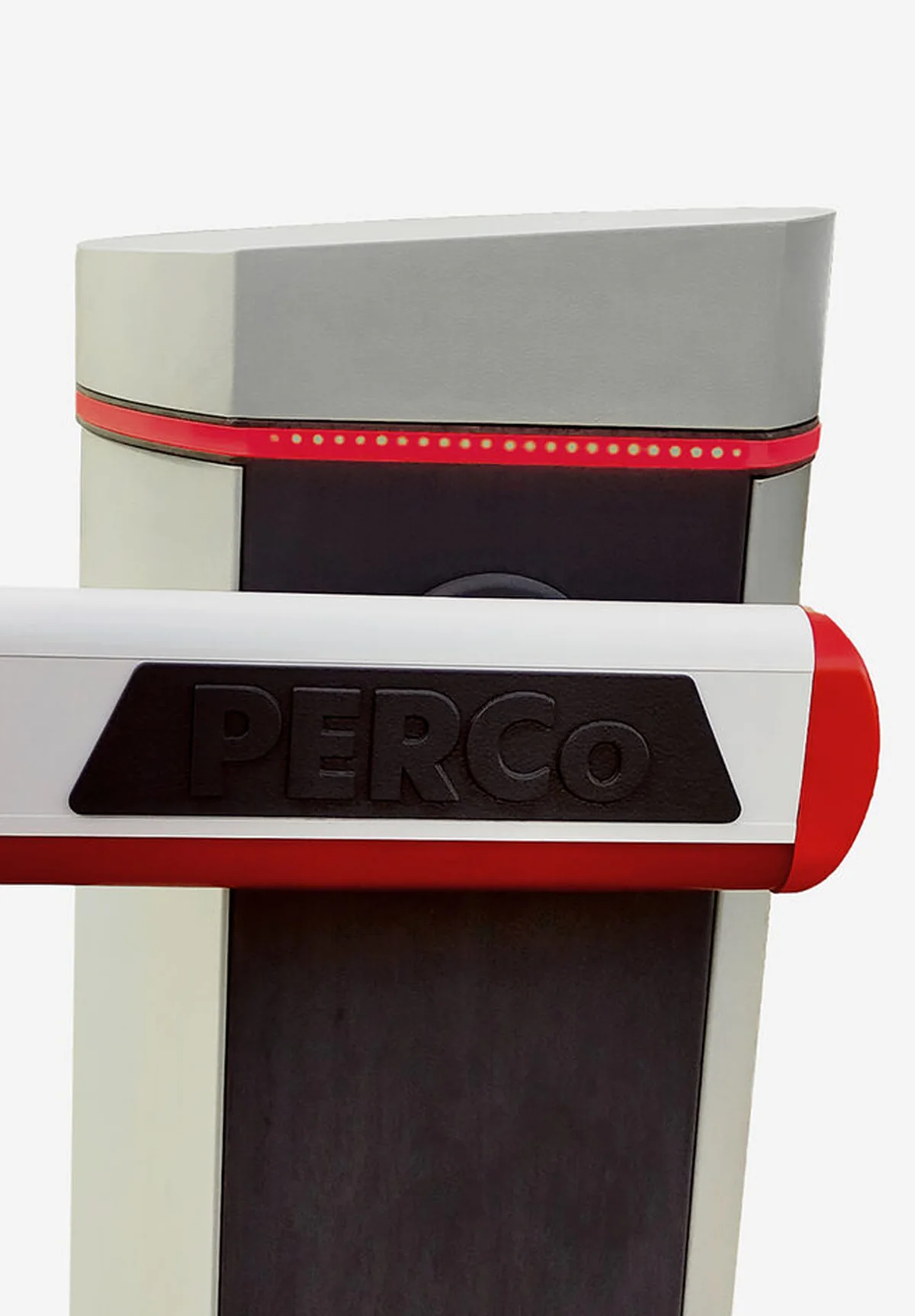 Стойка шлагбаума PERCo GS04 с красной световой индикацией и стрелой